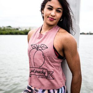 Just Peachy Women's Racerback Crop Tank